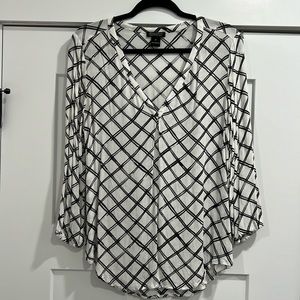 Lucky Brand black and white blouse